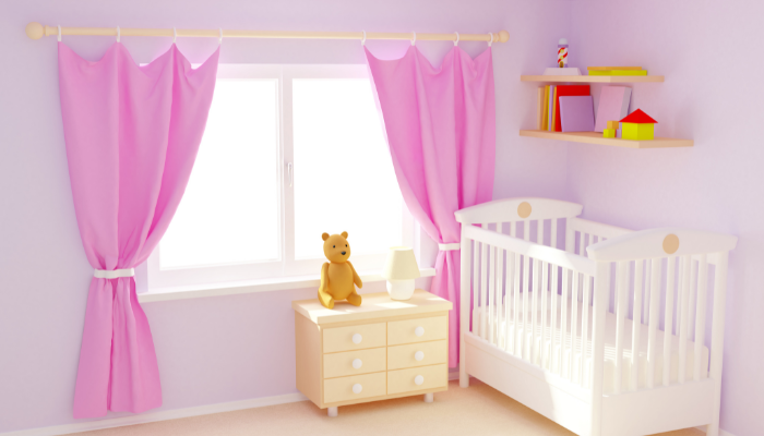 cortina para quarto de bebe